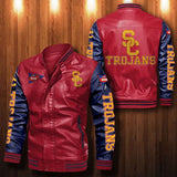 30% OFF The Best Men's USC Trojans Leather Jacket red