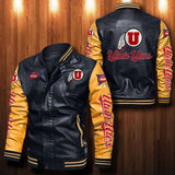 30% OFF The Best Men's Utah Utes Leather Jacket black