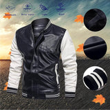 30% OFF The Best Men's Varsity Leather Jacket Black Body White Sleeve details