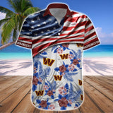 15% OFF Men's Washington Commanders Hawaiian Shirt USA Flag – Now