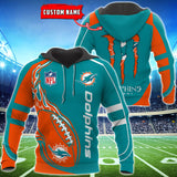 [SALE]20% OFF Best Miami Dolphins Hoodie Mens Ball Flame Custom Name