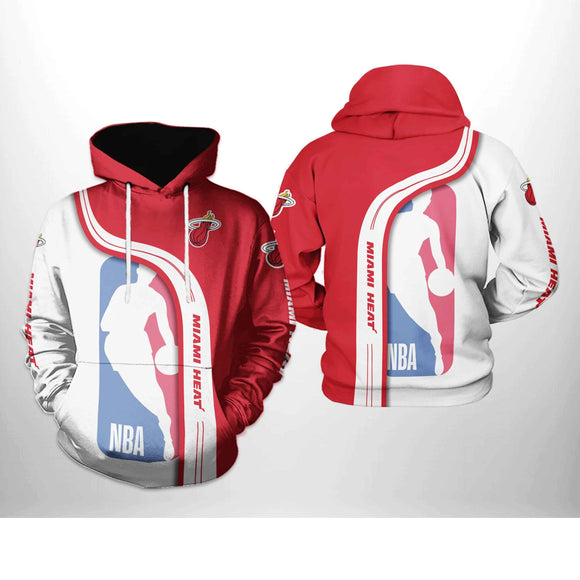 [SALE] 18% OFF Miami Heat Hoodie Color Block For Men Women