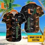 15% OFF Miami Hurricanes Shirt Tropical Leaf Custom Name For Sale