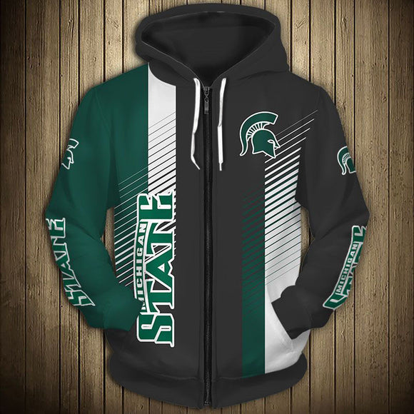 20% OFF Michigan State Spartans Hoodie Stripe For Sale