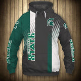 20% OFF Michigan State Spartans Hoodie Stripe For Sale