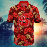 NC State Wolfpack Hawaiian Shirt Leafs Printed for men