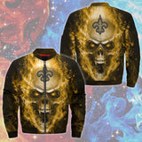 18% SALE OFF New Orleans Saints Jacket Mens Skull Graphic For Sale