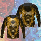 20% OFF New Orleans Saints Skull Hoodies 3D With Zipper, Pullover
