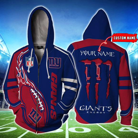 [SALE] 20% OFF Best New York Giants Hoodie Mens Ball Flame - zip hoodies