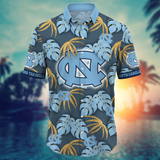 North Carolina Tar Heels Hawaiian Shirt Leafs Printed for men