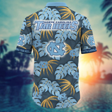 North Carolina Tar Heels Hawaiian Shirt Leafs Printed for men