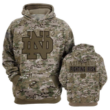 [SALE] 18% OFF Notre Dame Fighting Irish Camo Hoodies 3D For Men Women