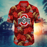 Ohio State Buckeyes Hawaiian Shirt Leafs Printed for men