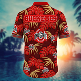 Ohio State Buckeyes Hawaiian Shirt Leafs Printed for men