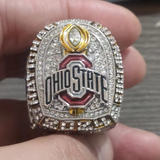 Replica of Ohio State 2025 Championship Ring featuring team logo and shining stones
