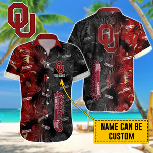 15% OFF Oklahoma Sooners Shirt Tropical Leaf Custom Name For Sale