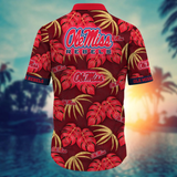 Ole Miss Rebels Hawaiian Shirt Leafs Printed for men
