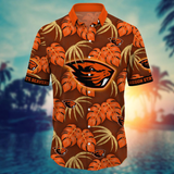 Oregon State Beavers Hawaiian Shirt Leafs Printed FOR MEN