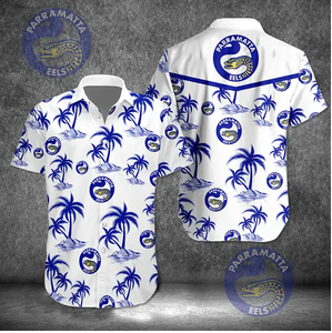 20% OFF Best WHITE Parramatta Eels Hawaiian Shirt Coconut Tree For Men