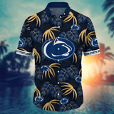Penn State Nittany Lions Hawaiian Shirt Leafs Printed FOR MEN
