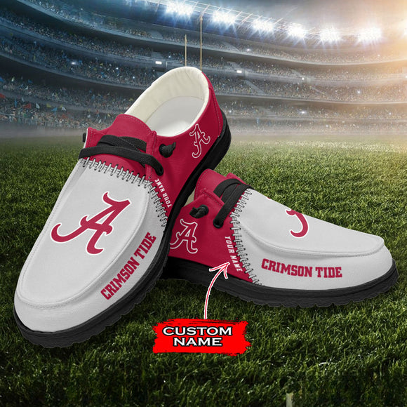 Personalized Alabama Crimson Tide Shoes / Alabama Crimson Tide Loafers / Alabama Crimson Tide Hey dudes shoes