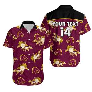 [SALE] 20% OFF Personalized Men's Brisbane Broncos Hawaiian Shirt Floral