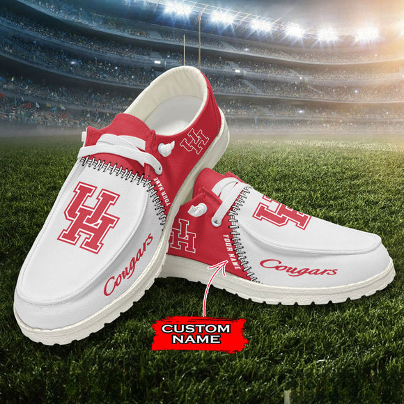 15% OFF Personalized Houston Cougars Shoes - Loafers Style
