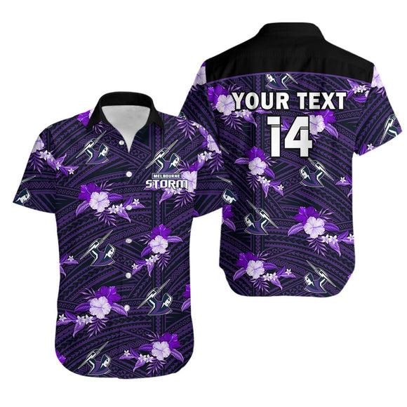 [SALE] 20% OFF Personalized Men's Melbourne Storm Hawaiian Shirt Floral