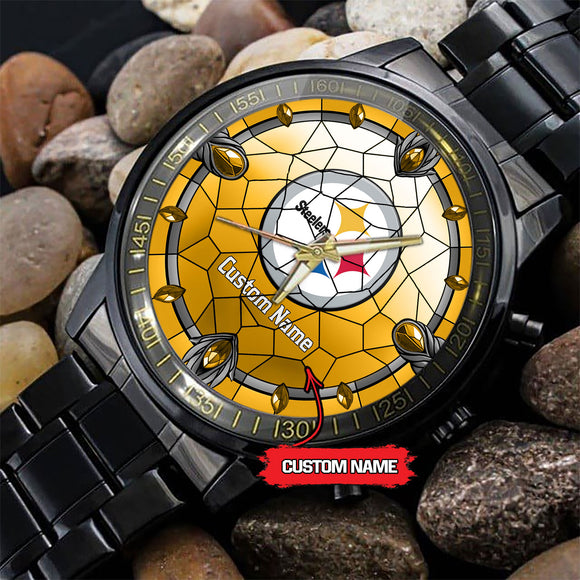 Personalized Name Pittsburgh Steelers Watch Men Luxury
