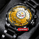 Personalized Name Pittsburgh Steelers Watch Men Luxury