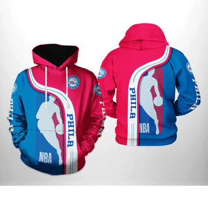 [SALE] 18% OFF Philadelphia 76Ers Hoodie Color Block For Men Women 