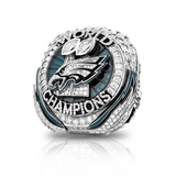 Philadelphia Eagles Superbowl Ring 2025 Replica – Hurts Barkley front view with Eagles logo and World Champions engraving