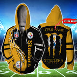 [SALE] 20% OFF Best Pittsburgh Steelers Hoodie Mens Ball Flame - Zip up Hoodies