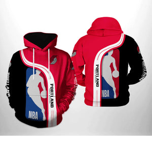 [SALE] 18% OFF Portland Trail Blazers Hoodie Color Block For Men Women