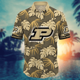 Purdue Boilermakers Hawaiian Shirt Leafs Printed FOR MEN