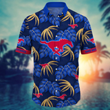 SMU Mustangs Hawaiian Shirt Leafs Printed FOR MEN