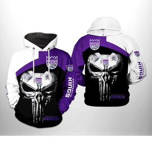 [SALE] 18% OFF Best Sacramento Kings Skull Hoodie For Men Women