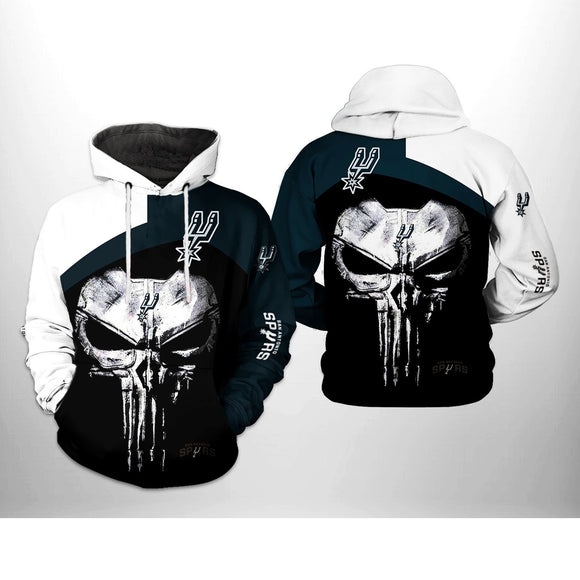 [SALE] 18% OFF Best San Antonio Spurs Skull Hoodie For Men Women