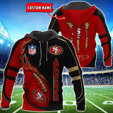 [SALE]20% OFF Best San Francisco 49ers Hoodie Mens Ball Flame Custom Name