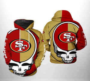 [SALE] 18% OFF San Francisco 49ers Skull Hoodie 3D For Men Women