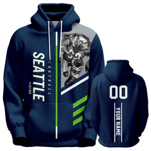 18% OFF Seattle Seahawks Pullover Hoodie Personalized Name & Number - 4 FAN SHOP