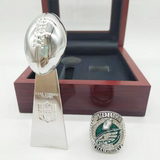 2017 Philadelphia Eagles Super Bowl Ring & Trophy Replica on a white background
