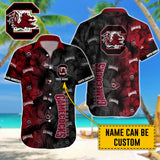 15% OFF South Carolina Gamecocks Shirt Tropical Leaf Custom Name For Sale