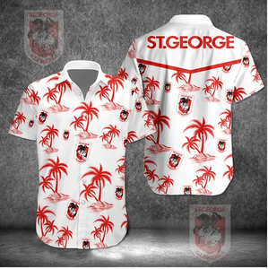 20% OFF Best WHITE St George Illawarra Dragons Hawaiian Shirt Coconut Tree For Men