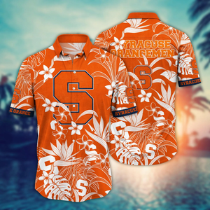 20% OFF Syracuse Orange Hawaiian Shirt Tropical Flower