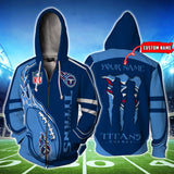 [SALE]20% OFF Best Tennessee Titans Hoodie Mens Ball Flame Custom Name