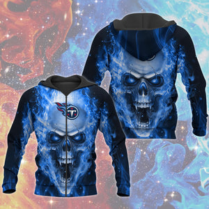 20% OFF Tennessee Titans Skull Hoodies 3D With Zipper, Pullover