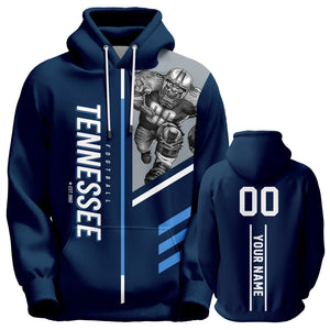 18% OFF  BLUE Tennessee Titans Pullover Hoodie Personalized Name & Number - 4 FAN SHOP