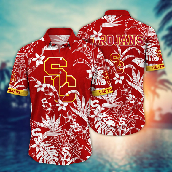 20% OFF USC Trojans Hawaiian Shirt Tropical Flower
