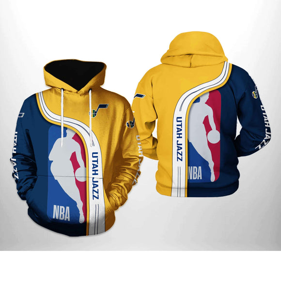 [SALE] 18% OFF Utah Jazz Hoodie Color Block For Men Women 